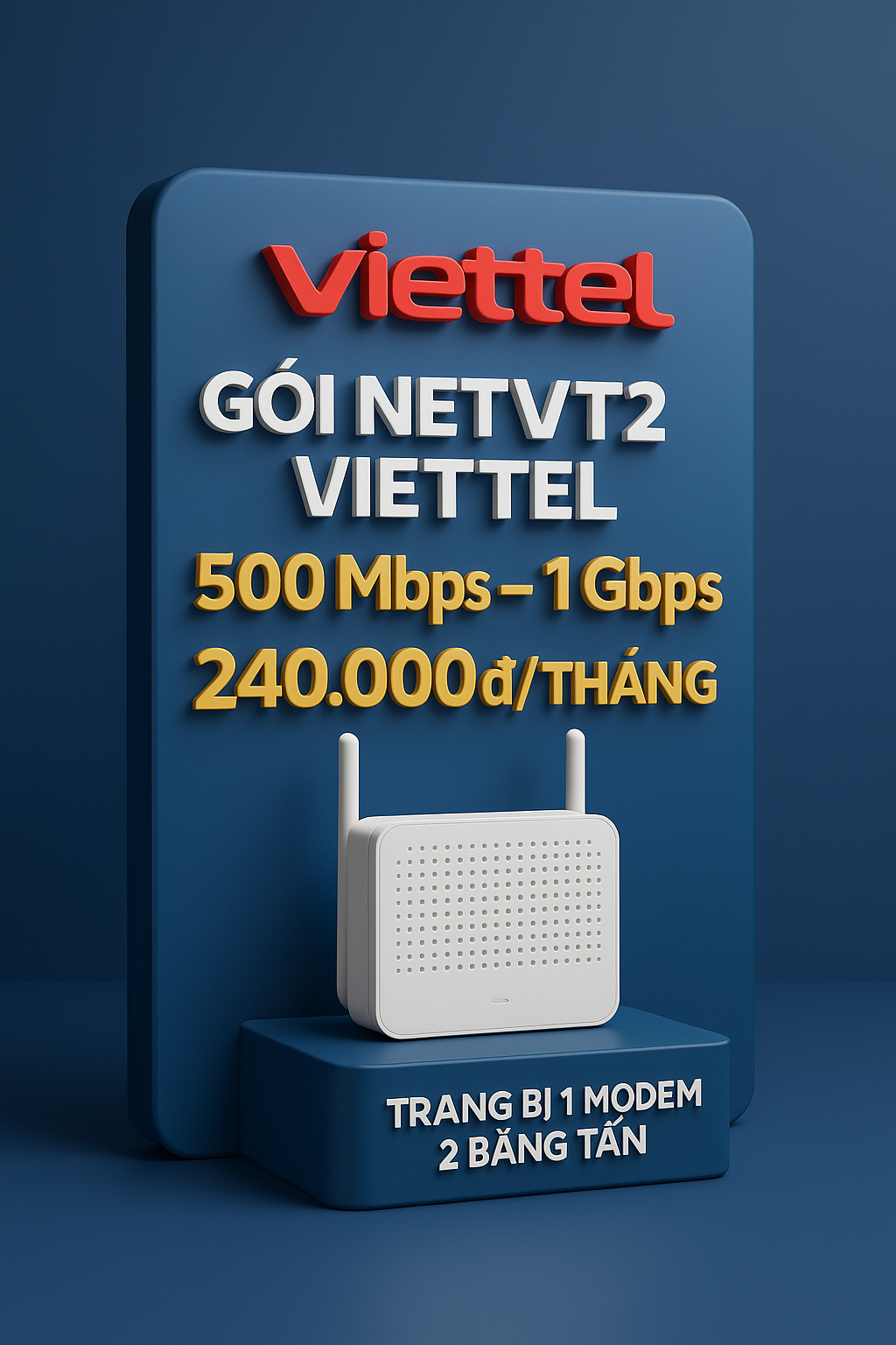 NETVT2 VIETTEL 500 MBPS - 1 GBPS 240000